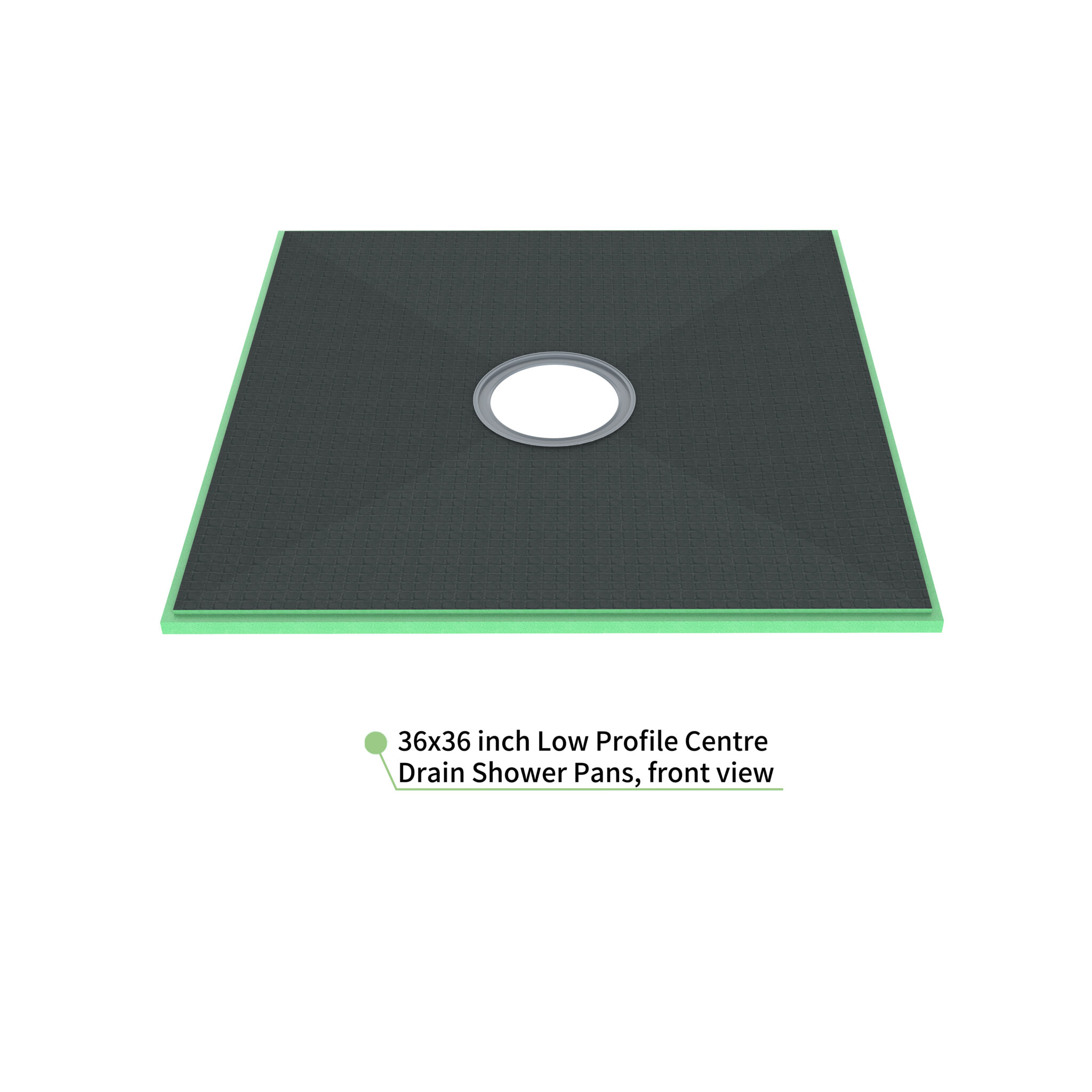 36” x 36” Low Profile Centre Drain Shower Pans - HYDRO-BLOK